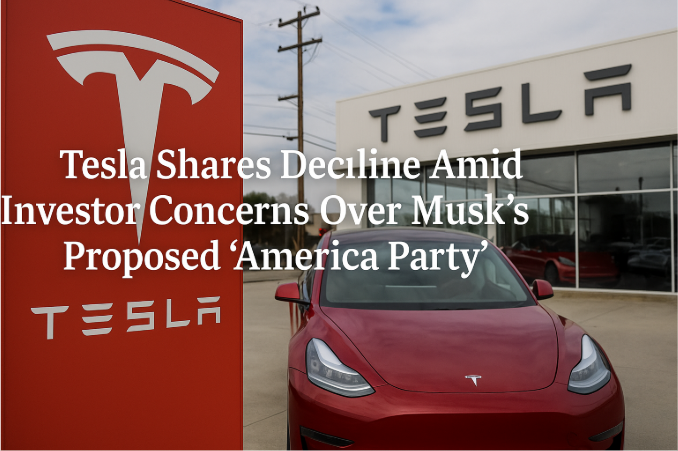 Tesla Shares Decline Amid Investor Concerns Over Musk’s Proposed 'America Party'